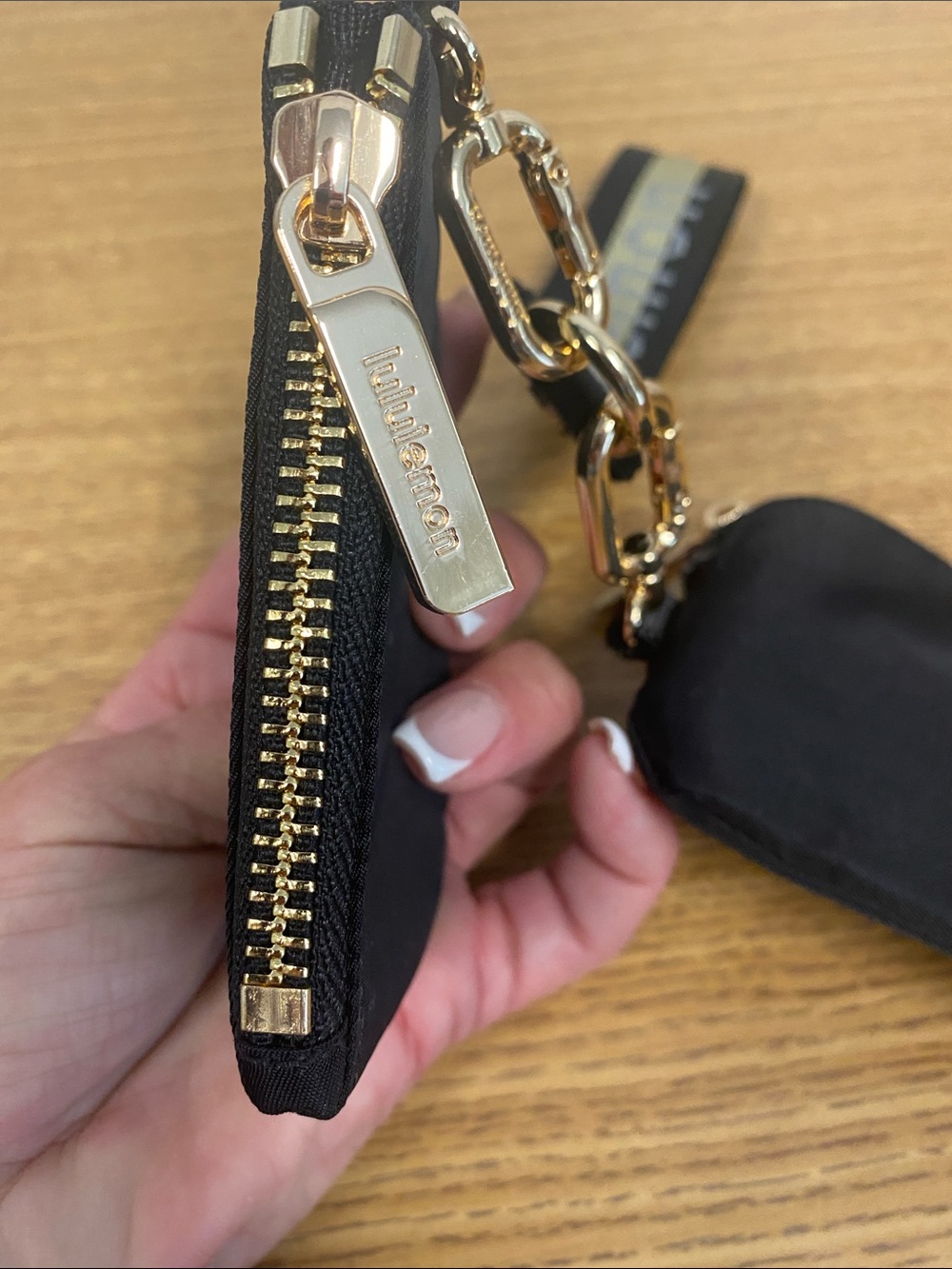 lululemon Black Double Zip Wristlet with Gold Hardware - Picture 5 of 7